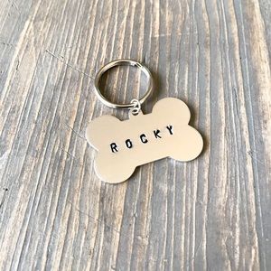 handmade Other - Set of TWO hand stamped custom silver dog tags handmade Other - Set of TWO hand stamped custom silver dog tags